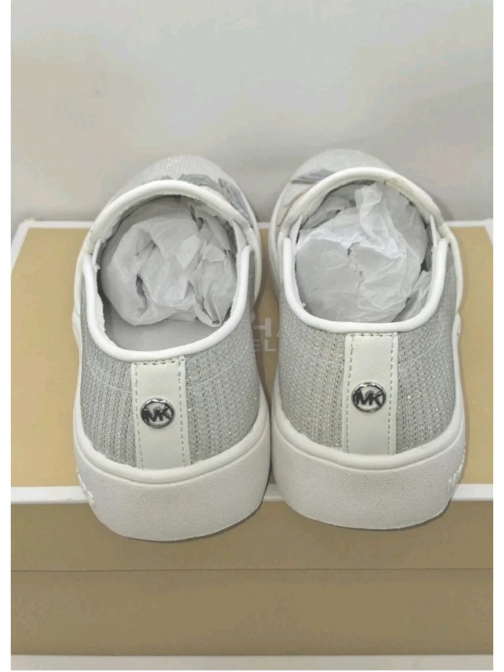 Michael KORS girls Jem Rachel2 Shoes Size Kids 13 Color White And Silver - Picture 4 of 6